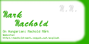 mark machold business card